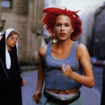 Actor Franka Potente in the 1998 thriller 'Run Lola Run.'