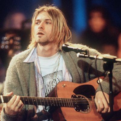 Kurt Cobain of Nirvana during the taping of MTV Unplugged at Sony Studios in New York City