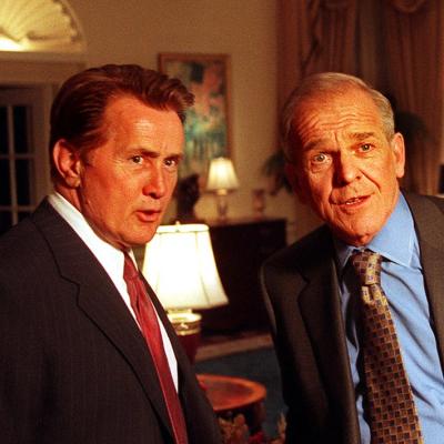 Actors Martin Sheen and John Spencer on 'The West Wing.'