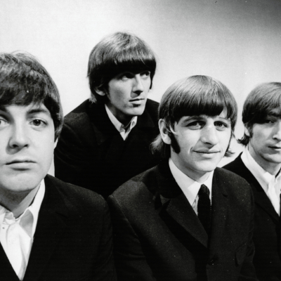 the Beatles in a studio portrait