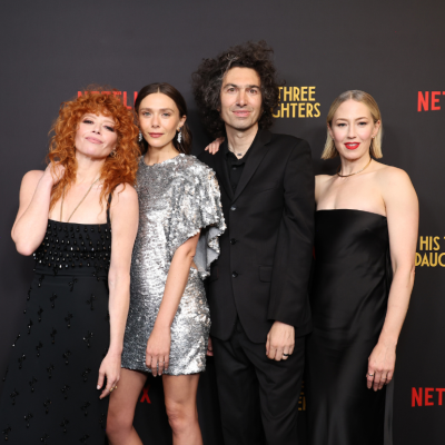 Natasha Lyonne, Elizabeth Olsen, Azazel Jacobs and Carrie Coon attend Netflix's "His Three Daughters" New York Screening.