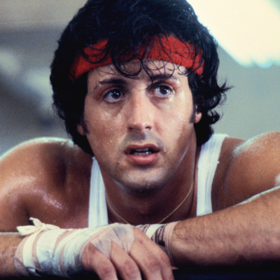 Sylvester Stallone on the set of Rocky II