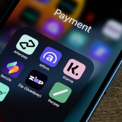 Assorted payment apps offering Buy Now Pay Later services as seen on an iPhone