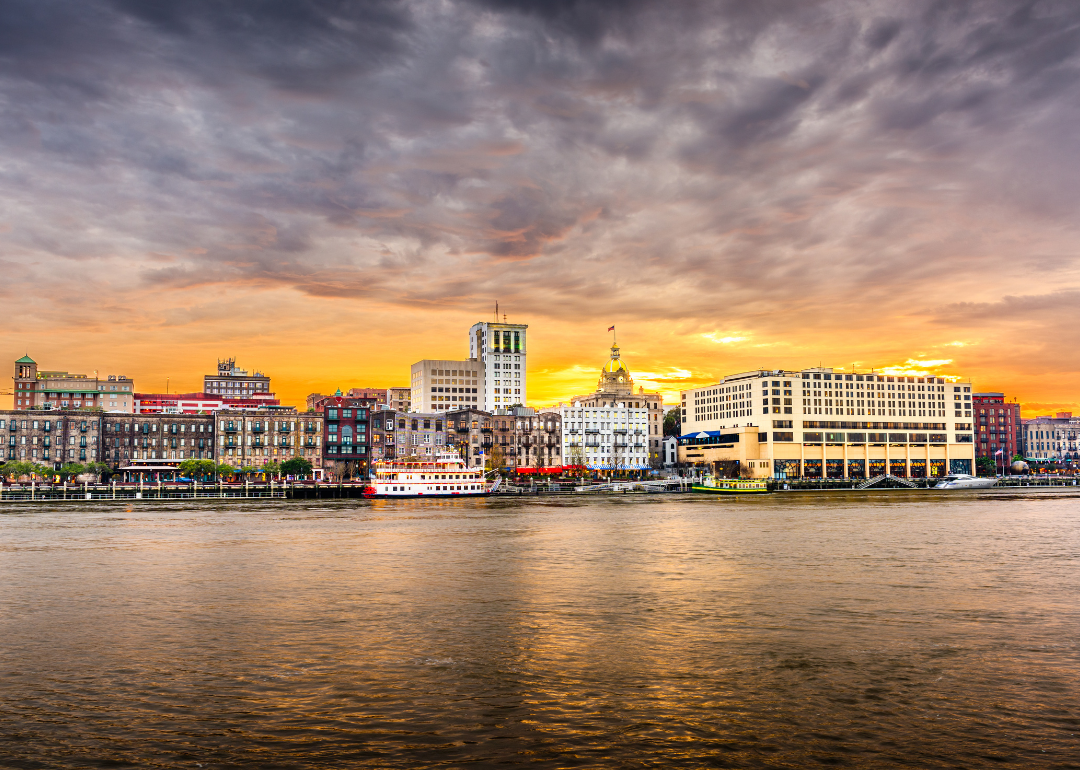 Savannah, Georgia, as viewed from the Savannah River.