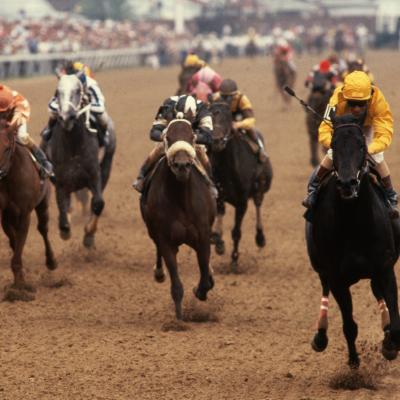 Finish line of the 1984 Kentucky Derby