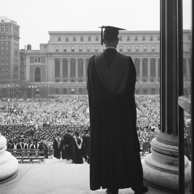 Columbia University graduate at commencement