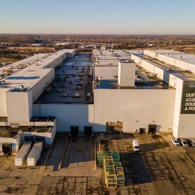 Aerial view of Ford's Flat Rock Assembly plant in Michigan.