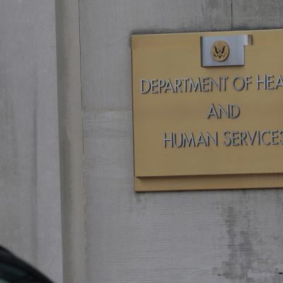 Signage for the Department of Health and Human Services (HHS) headquarters in Washington, D.C.