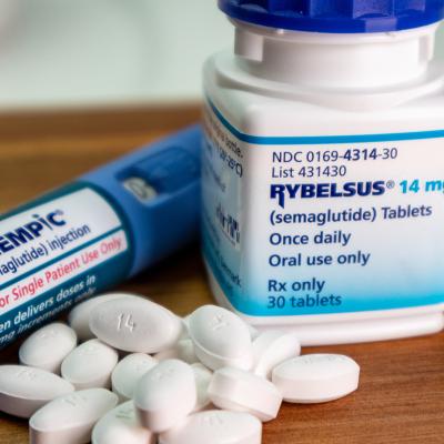 Ozempic semaglutide injection pen and Rybelsus Semaglutide tablets.