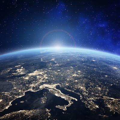 Planet earth viewed from space.