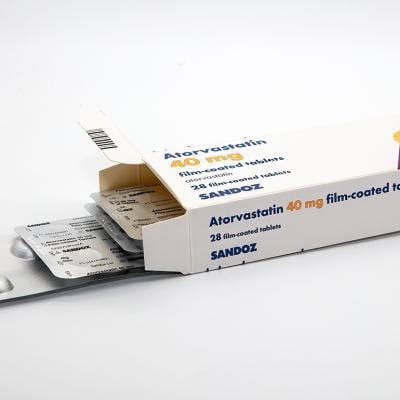 A box of Atorvastatin.