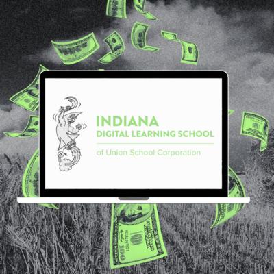 Custom art of Indiana Digital Learning School of Union School Corporation.