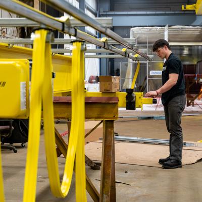 Field technician apprentice at Hoosier Crane Service Company.