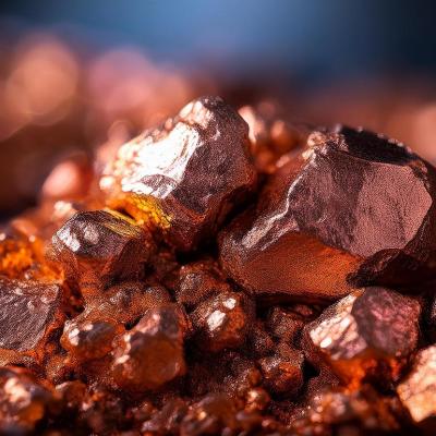 Macro view of copper ore.