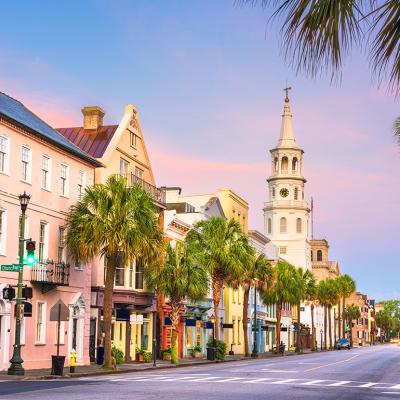 The French Quarter neighborhood in Charleston, South Carolina.