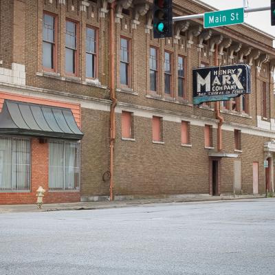 A historic building in a small town in Pine Bluff, Arkansas.