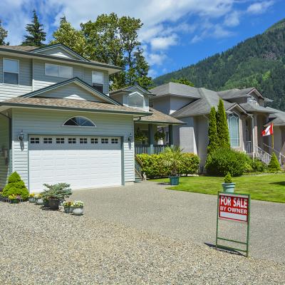 A suburban house for sale in British Columbia.