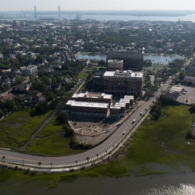 Aerial view of downtown Charleston, South Carolina.