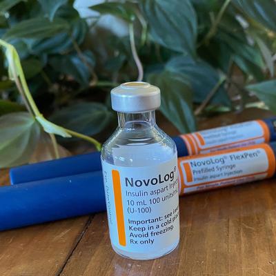 NovoLog insulin in bottle and pen forms.