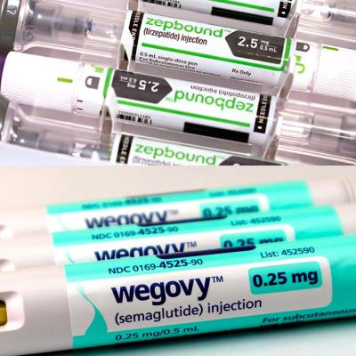 Zepbound and Wegovy pens.