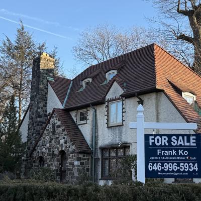 A large home for sale in Forest Hills Gardens, Queens, New York.