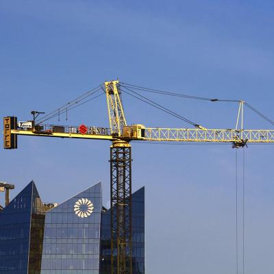 A tower crane owned by Torre Cranes in operation in downtown San Antonio, Texas.