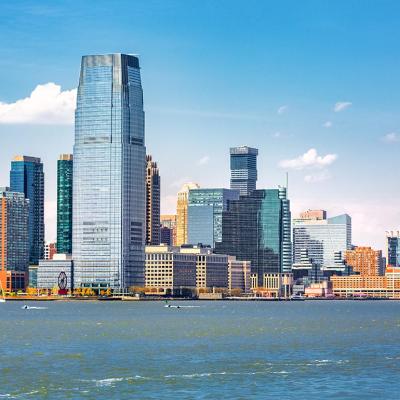 Jersey City skyline viewed from the Upper Bay.