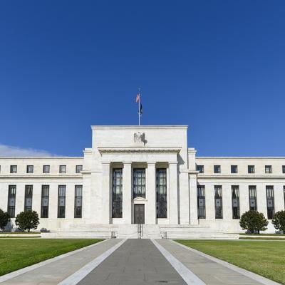 The Federal Reserve Building in Washington, DC.