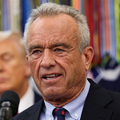 U.S. Secretary of Health and Human Services Robert F. Kennedy Jr. speaks after U.S. President Donald Trump announced a deal with Pfizer to lower Medicaid drug prices in the Oval Office of the White House on September 30, 2025 in Washington, DC.