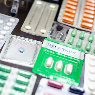 A blister pack of Celebrex tablets.