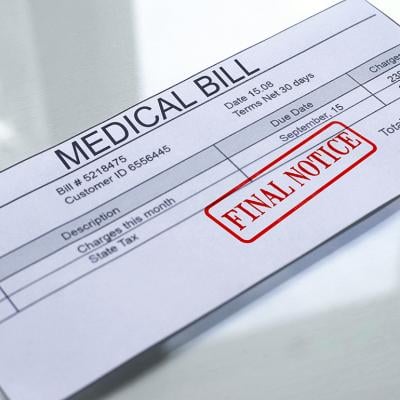 A medical bill with a final notice stamp.