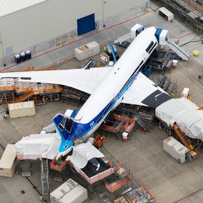 One of the first Boeing 787 Dreamliner ever produced undergoing rework.