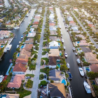An aerial view of Fort Lauderdale in Florida.
