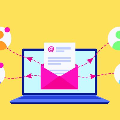 Vector illustration of an email sent to users as a concept of email marketing.