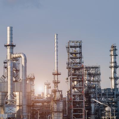 An oil refinery factory.