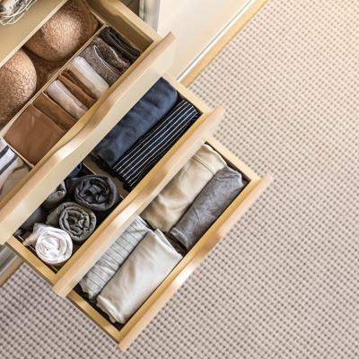 Opened chest drawers storing underwear.