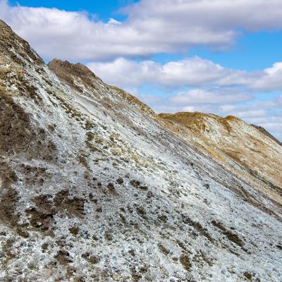 A hill of processed concentrate nickel.