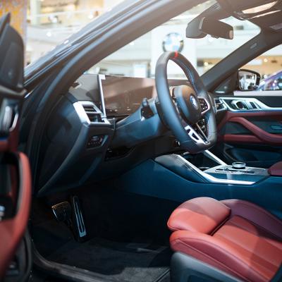 Interior of the 2024 BMW i4 car.