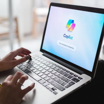 Microsoft CoPilot displayed on a laptop.