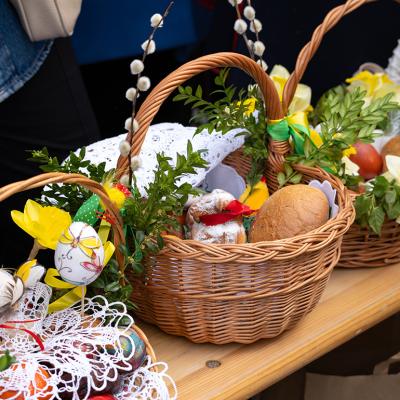Easter basket offerings for church.