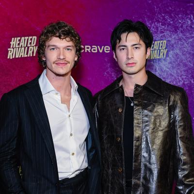 'Heated Rivalry' stars Corrie Storries and Hudson Williams attend its premiere at TIFF Lightbox in Toronto. 