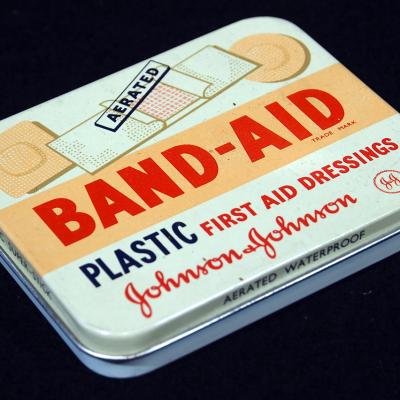 Early tin of Band-Aid 