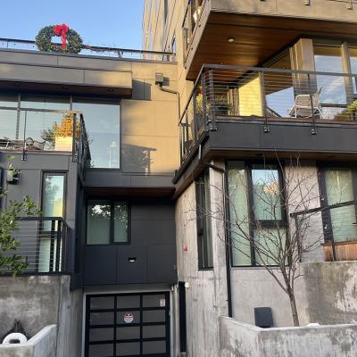 A multilevel residential house featuring modern architecture.