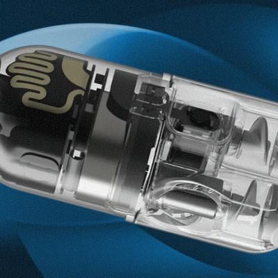 An ingestible robot that moves within the stomach using pump-jet motors would enable clinicians to control a gastric exam in real time without the cost and complexity of traditional endoscopy.