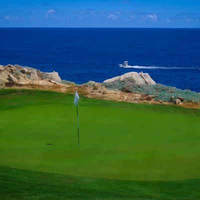 A golf course filed in San Lucas, Baja California Sur, Mexico.