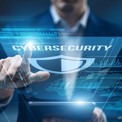 A cybersecurity analyst using a smart tablet for performance monitoring.