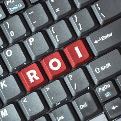 Keyboard with the "ROI" keys highlighted in red.
