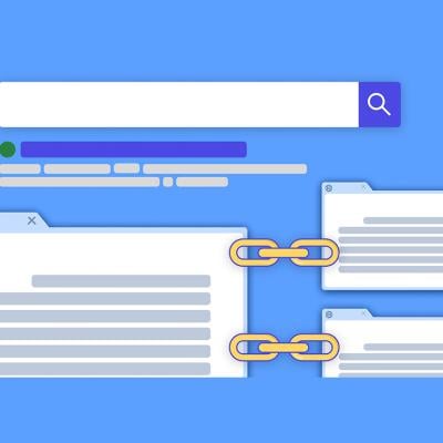 A vector illustration of how backlinks impact organic search performance or SEO.