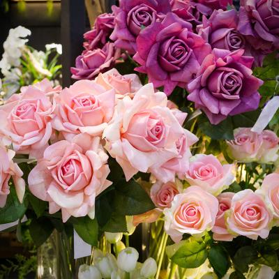 Bouquets of pink roses.