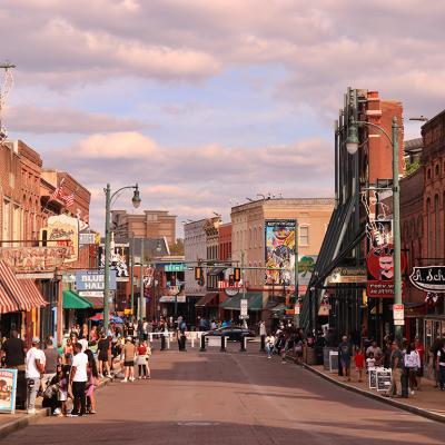 Beale Street in Memphis, Tennessee. 